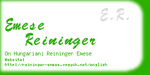 emese reininger business card